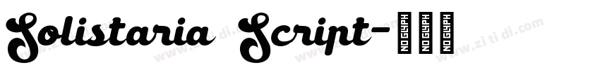 Solistaria Script字体转换